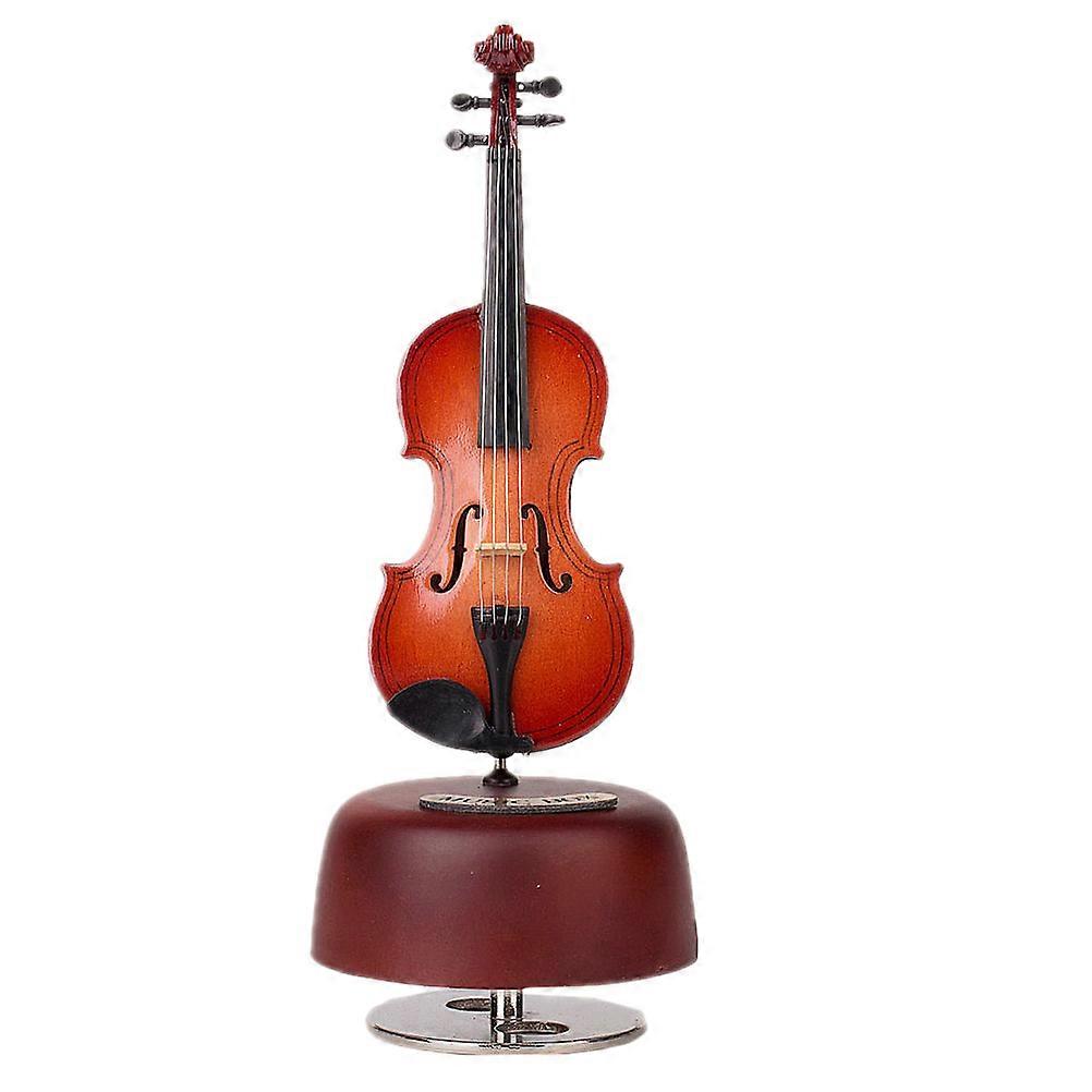 Violin Crafts Mini Violin Model for Decoration 2Pcs Set