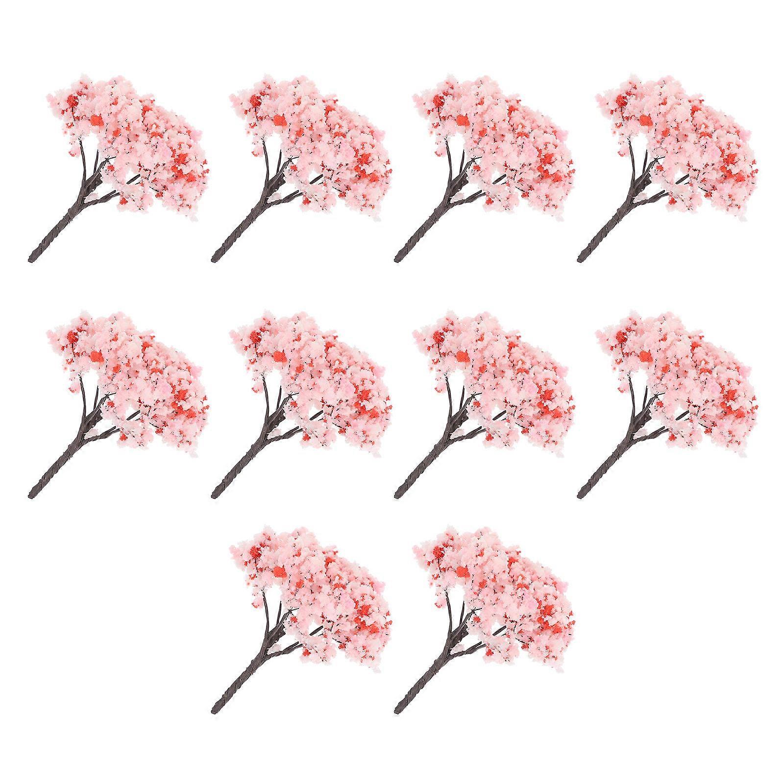 Artificial Bonsai Miniature Cherry Blossom Tree for Decoration 20Pcs