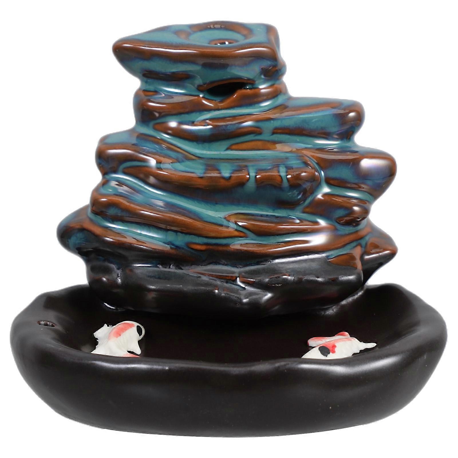 Backflow Incense Burner Artful Censer for Yoga Studio Decorative Function 1Pack