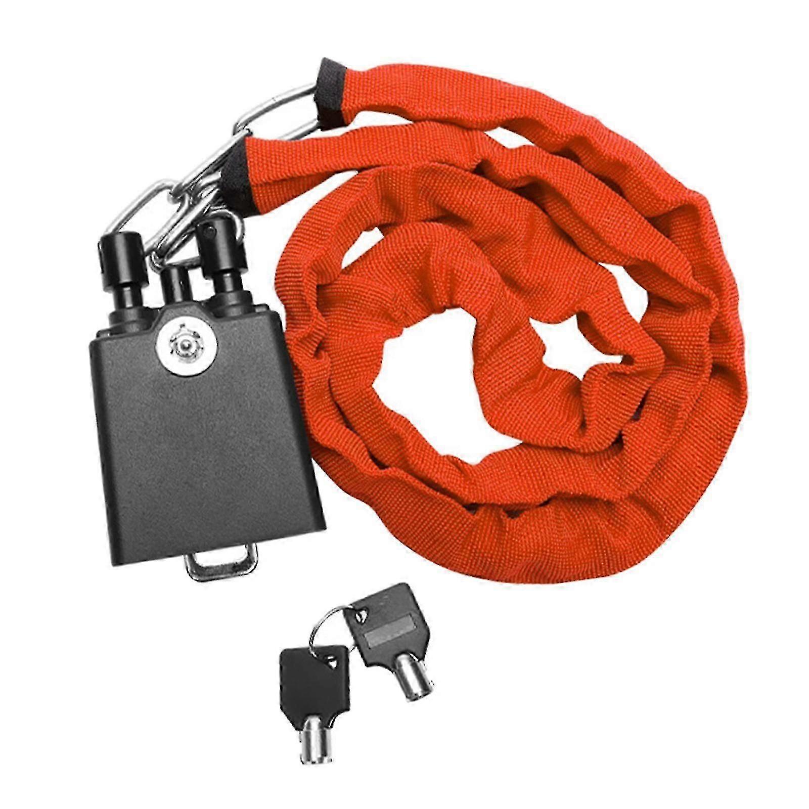 Steering Wheel Lock Car Lock Device Practical Portable with Keys Seat Belt Lock Car Security Steering Lock for SUV Truck-color: Orange