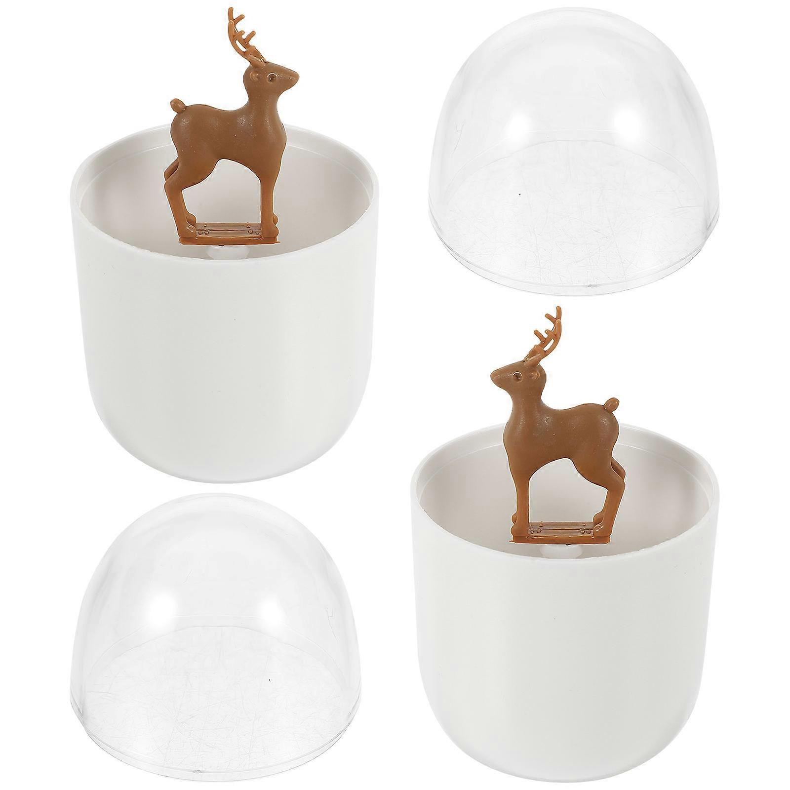 Plastic Toothpick Container for Storage Use 6Pcs Multi Color Elk Design
