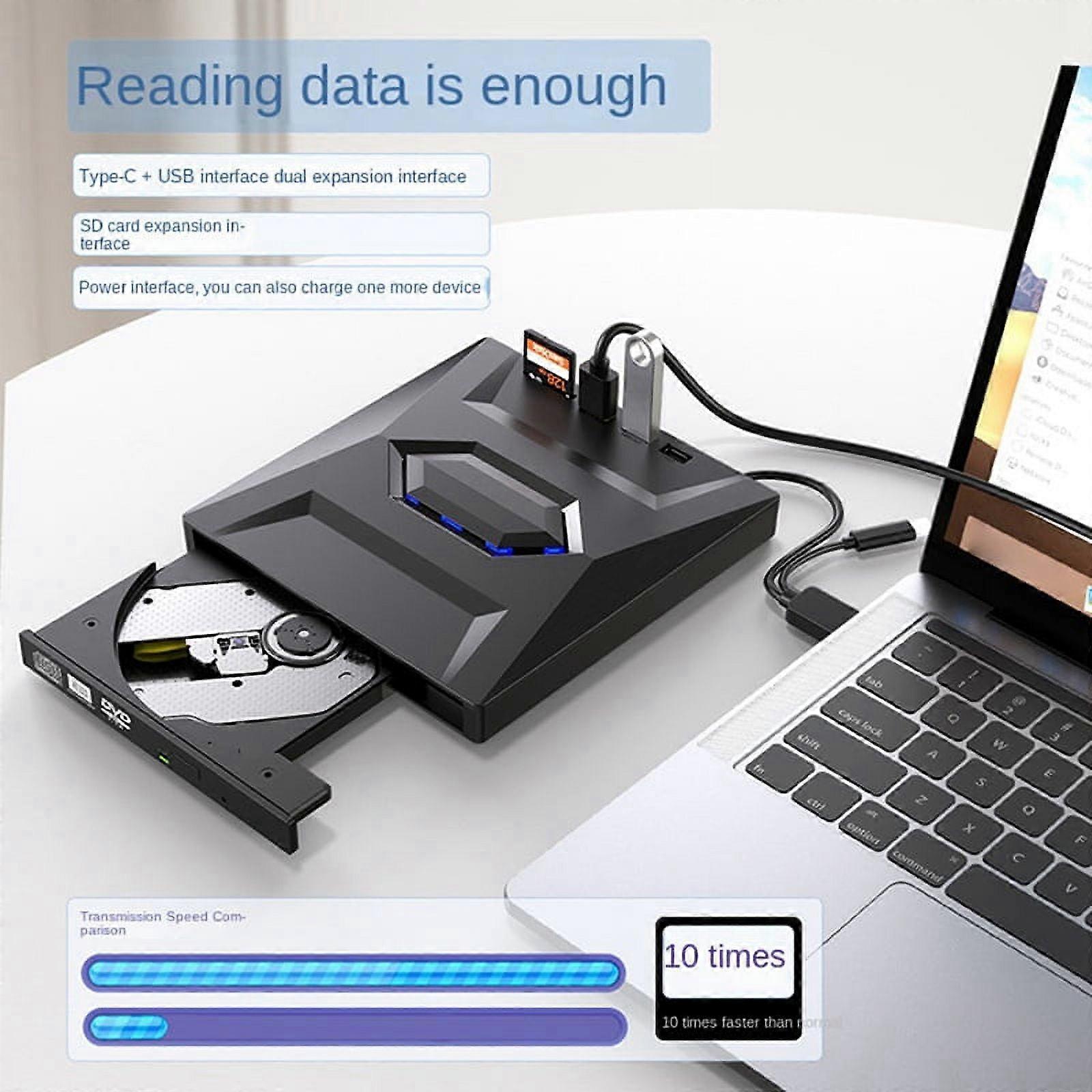 USB 3.0 Type C External CD DVD RW Drive DVD Writer Portable DVD Writer Disc Super Drive for Laptop