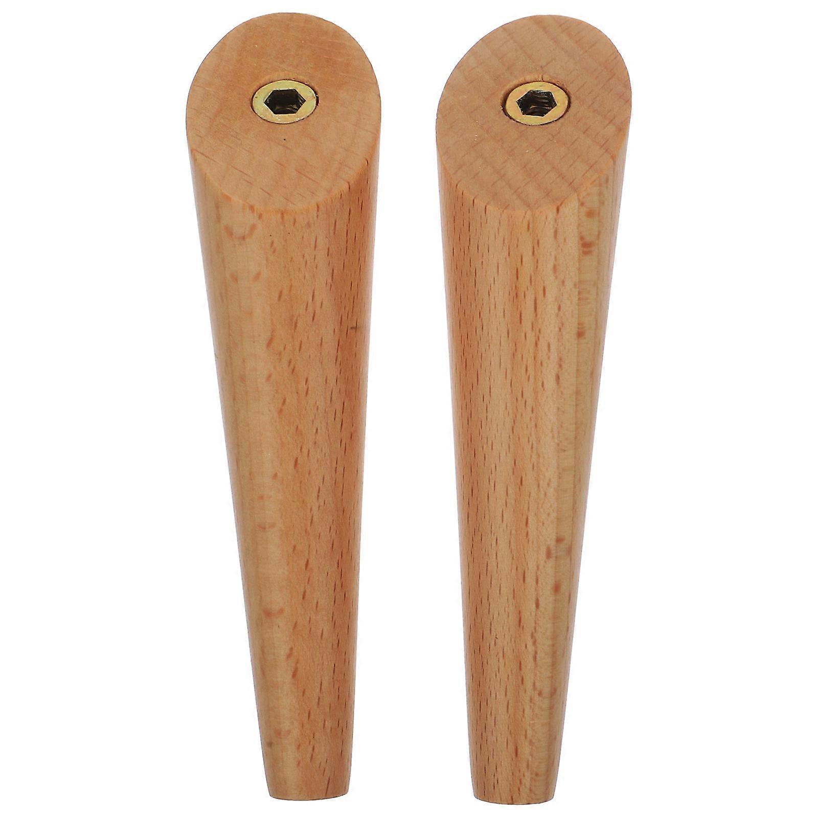 Wooden Wall Mounted Hooks For Indoor Use Beech Wood Compact Size 13.5X4.5X4.5cm Storage 2Pcs
