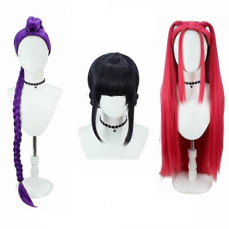 K-pop Mira Rumi Zoey Perruque Chasseurs de Démons Scène Cosplay Perruque Groupe Idol Cheveux