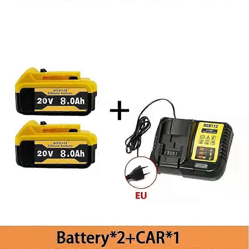 Apply  DCB200 20V 8000mAh Lithium Replacement Battery For Dewalt 18V DCB184 DCB200 DCB182 DCB180 DCB181 DCB182 DCB201 DCB206