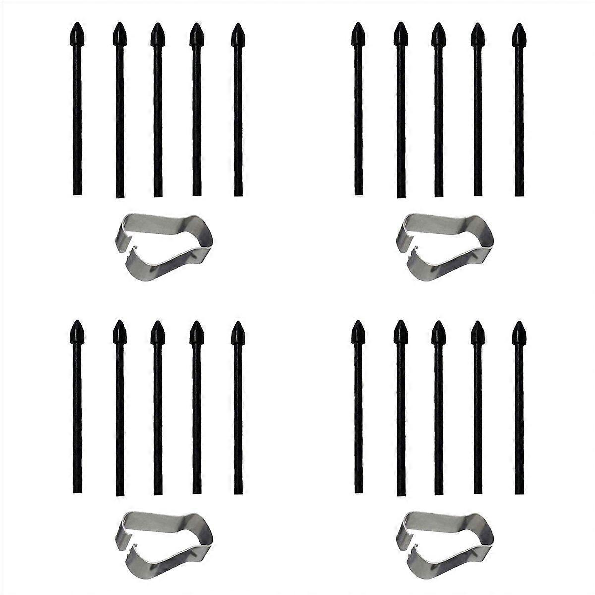 Touch Stylus Tips Nibs+ Pen Clip for Tab S7 S7+ Black