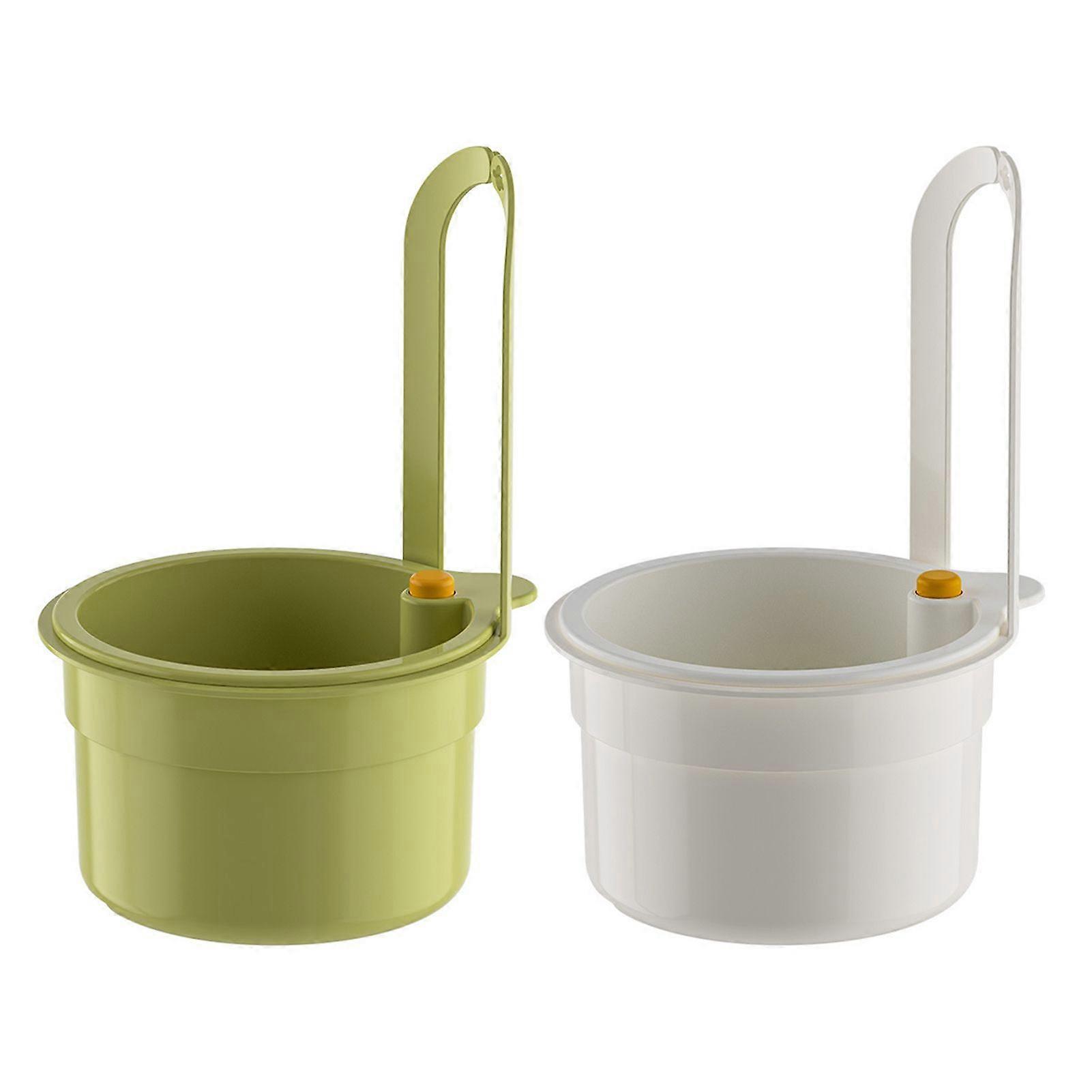 Jikaixiang 2Pcs Sink Hanging Basket BPA Free Easy to Clean Universal Simple Installation Multifunctional Removable Sink Strainer Basket