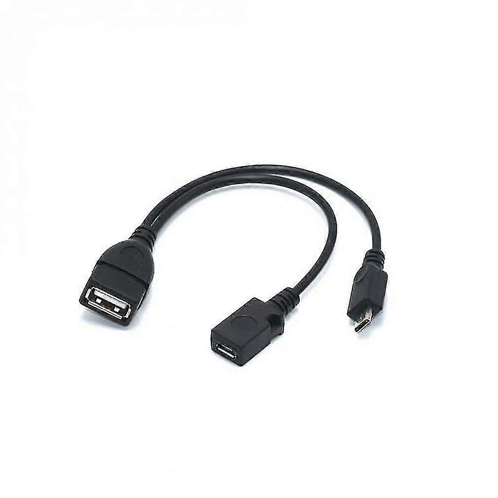 1 In 2 Otg Micro Usb Host Power Y Splitter Usb Adapter To Mirco 5 Pin