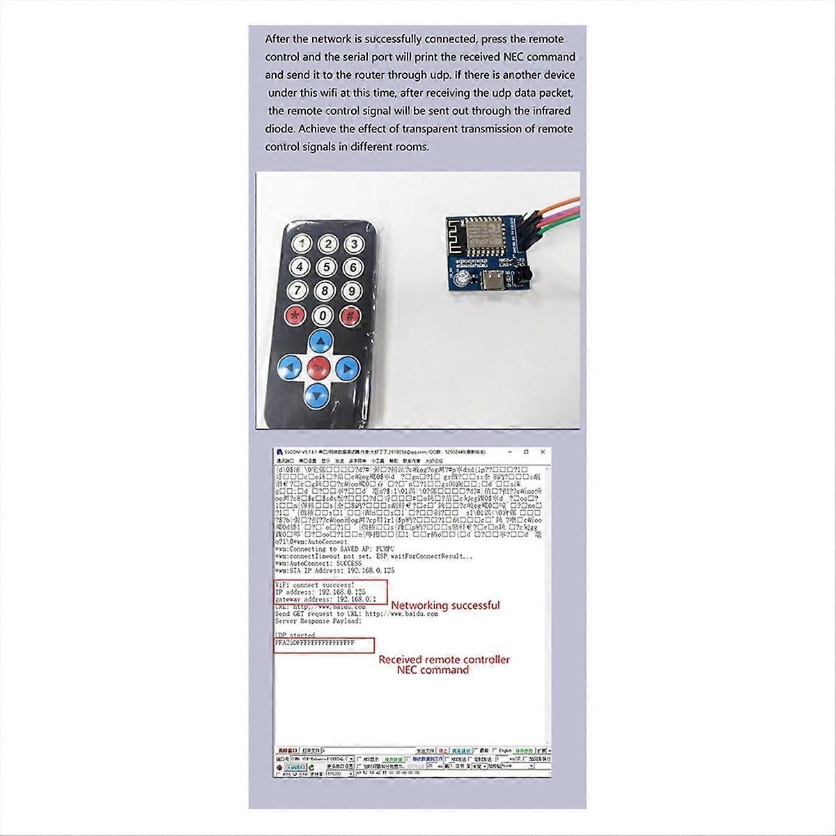 Infrared Transmitting and Receiving For NEC Command WiFi Module