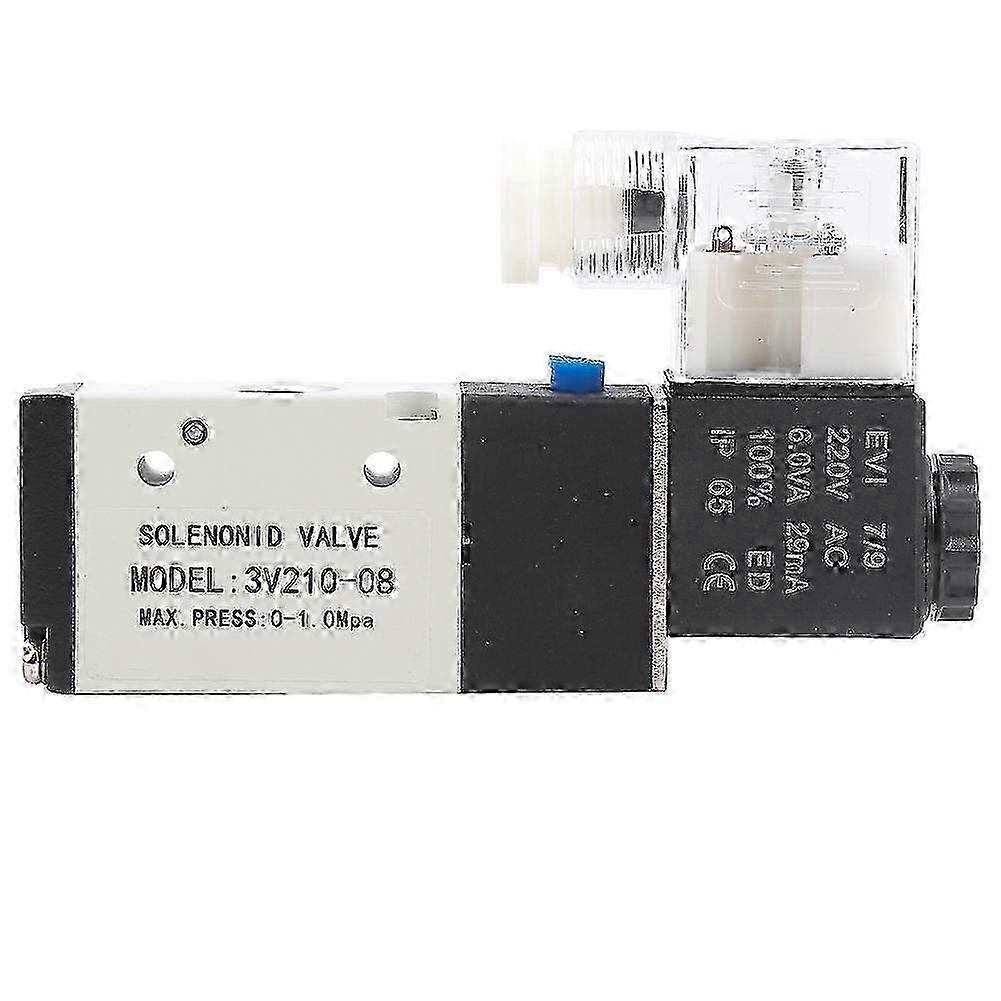 1pc Pneumatic Solenoid Valve 3-Way 2-Position Type G1/4 0.15 - -0.8 MPa (AC220V)