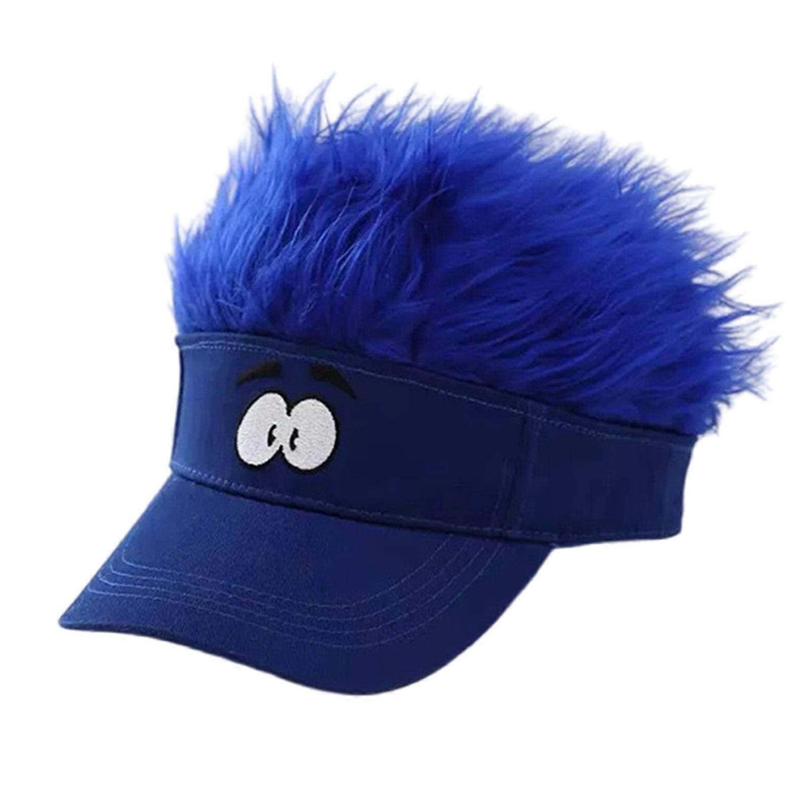 Novelty Wig Attached Baseball Cap Breathable Fabric With Size Adjustment Suitable For Adults And Kids Multicolor