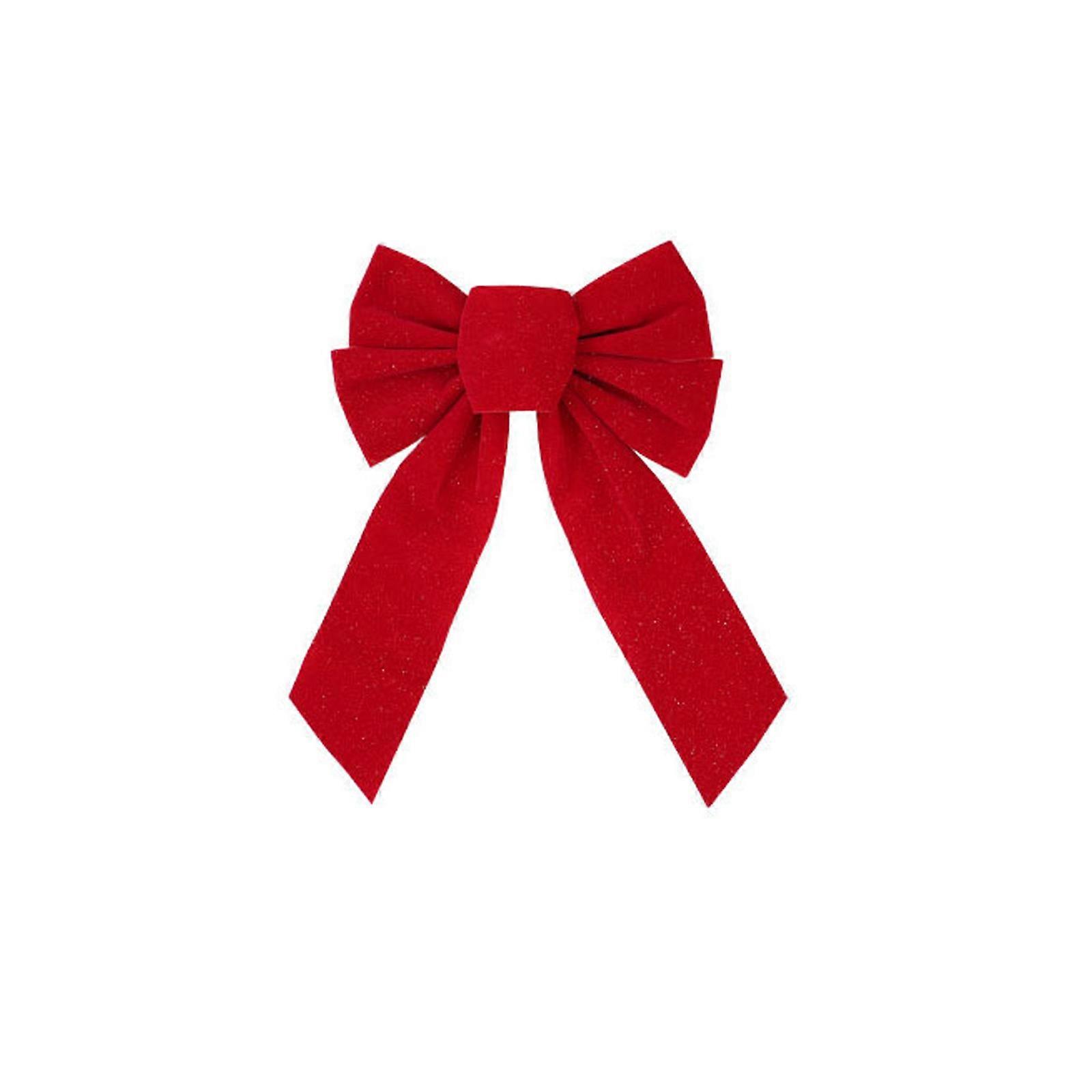 Premium Christmas Velvets Ribbon Bowknot Loop Design For Seasonal Crafts And Decorations Multicolor