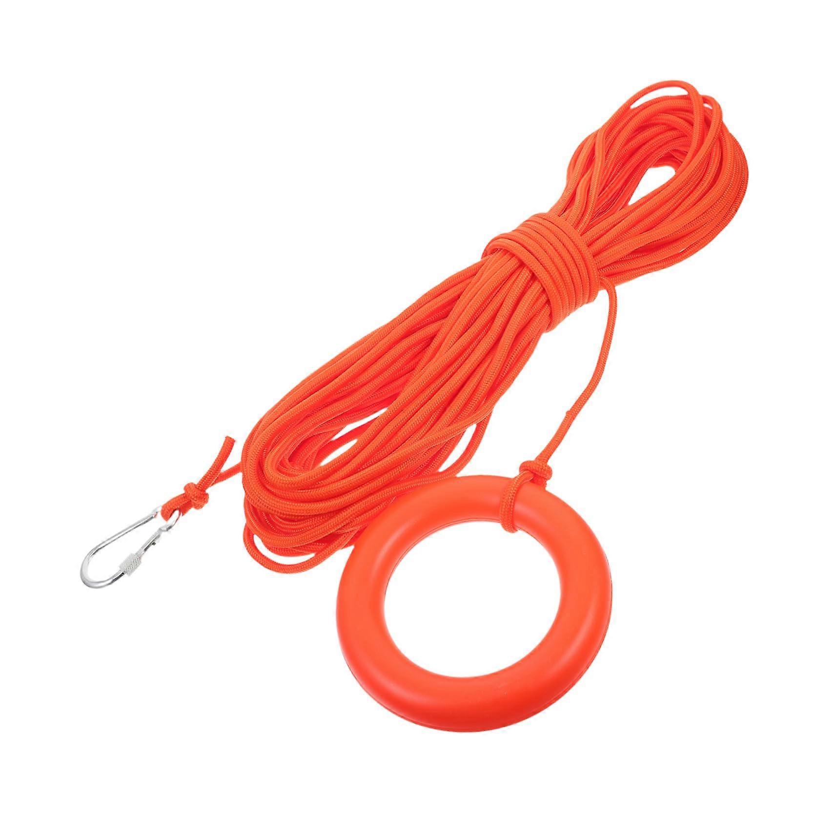 Strength Water Floating Lifesaving Rope With Hoop And Hook, MultiPurpose Safety Line For Lakes & Rivers Rescue