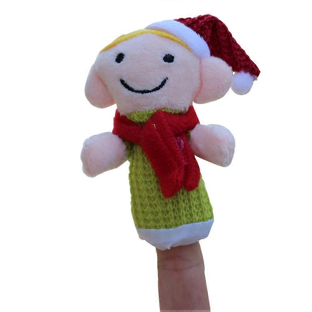 Christmas Finger Puppet Doll Set 6Pcs Interactive Toy For Kids Assorted Telling Imagination Development
