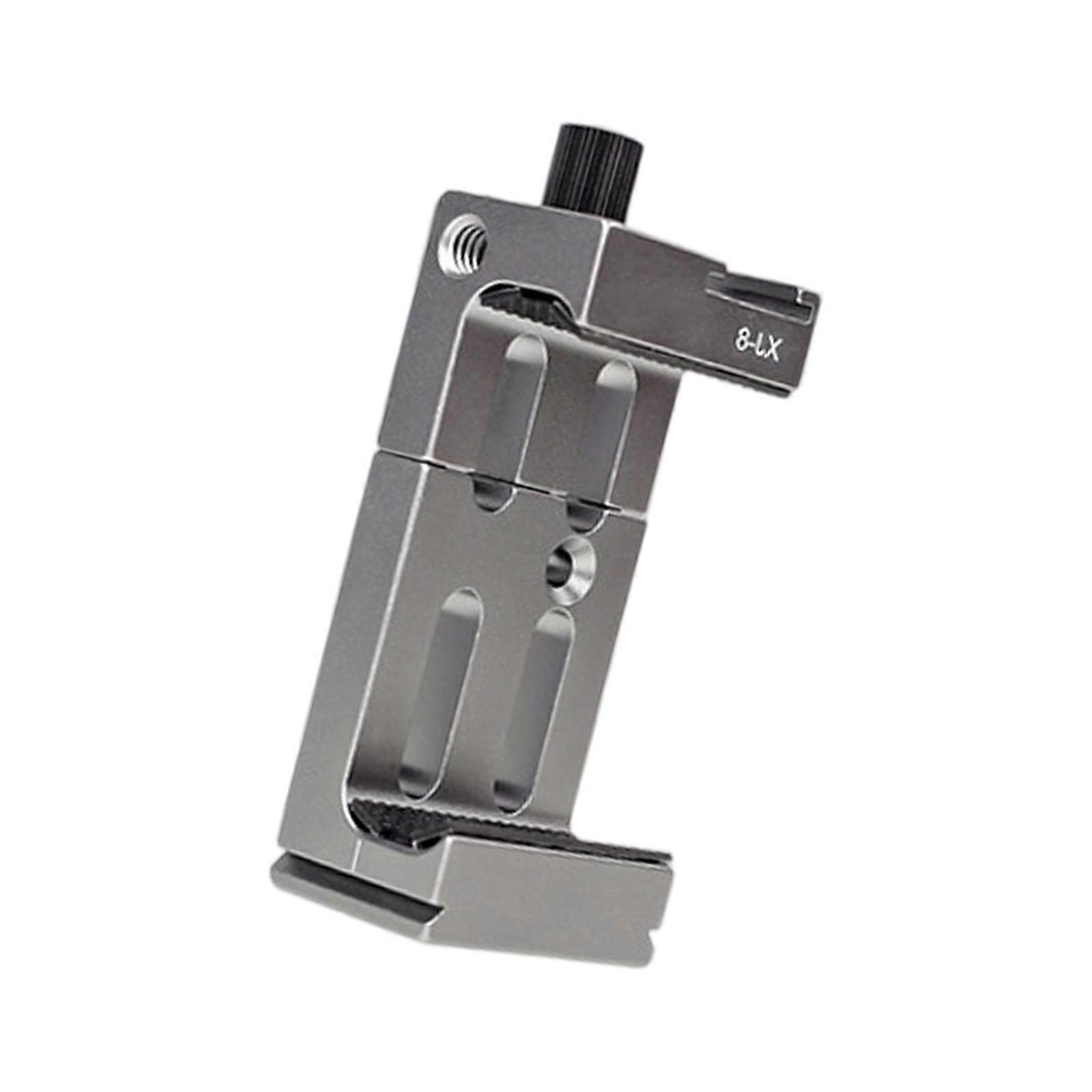 Universal Smartphone Mount With Cold Shoe Connection Expandable 60 90mm Clamp For Photography Video Record  Silver