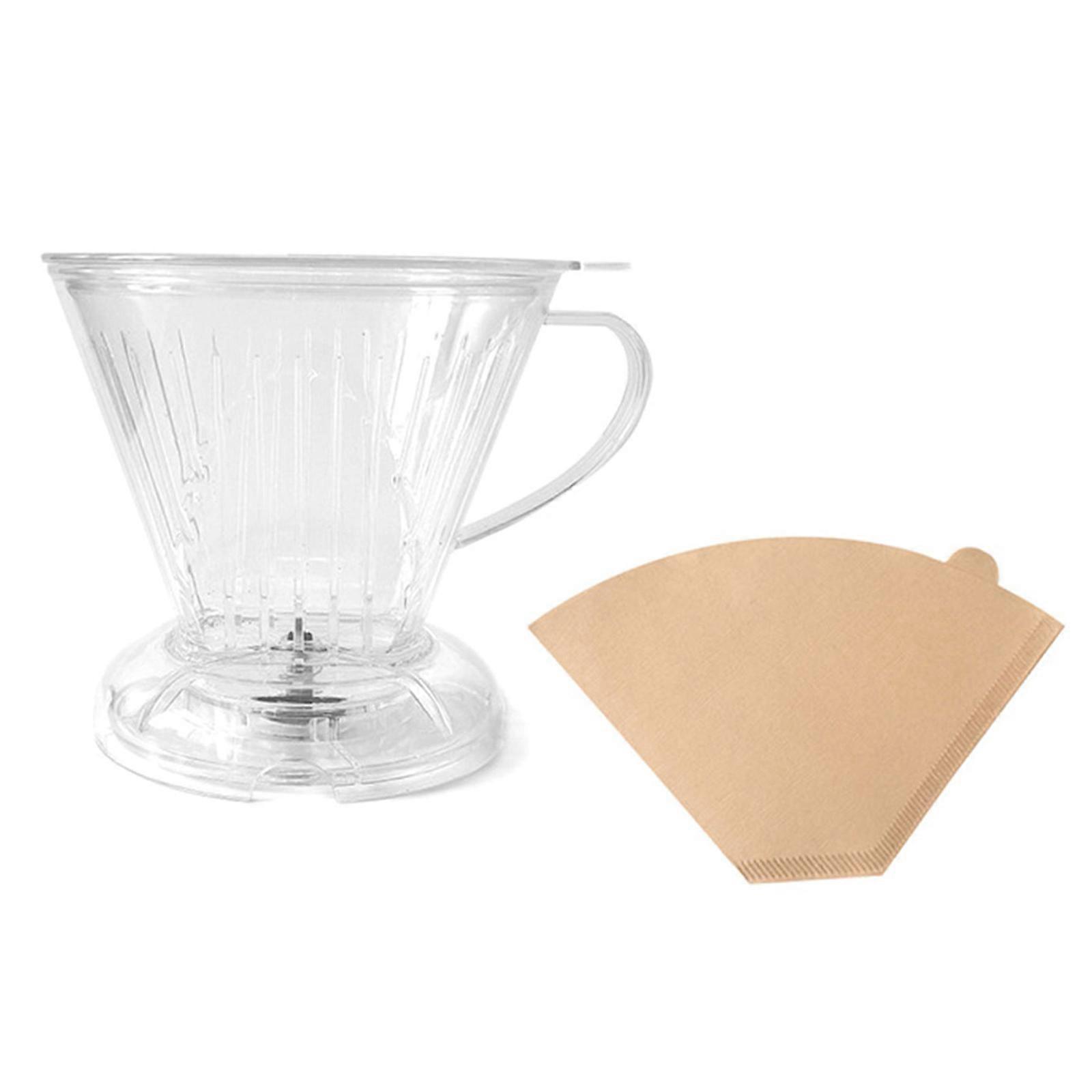 Hand Brewed Coffee Maker for Kitchen and Travel Use Portable Coffee Dripper and Filters for Office and Travel Use  Clear