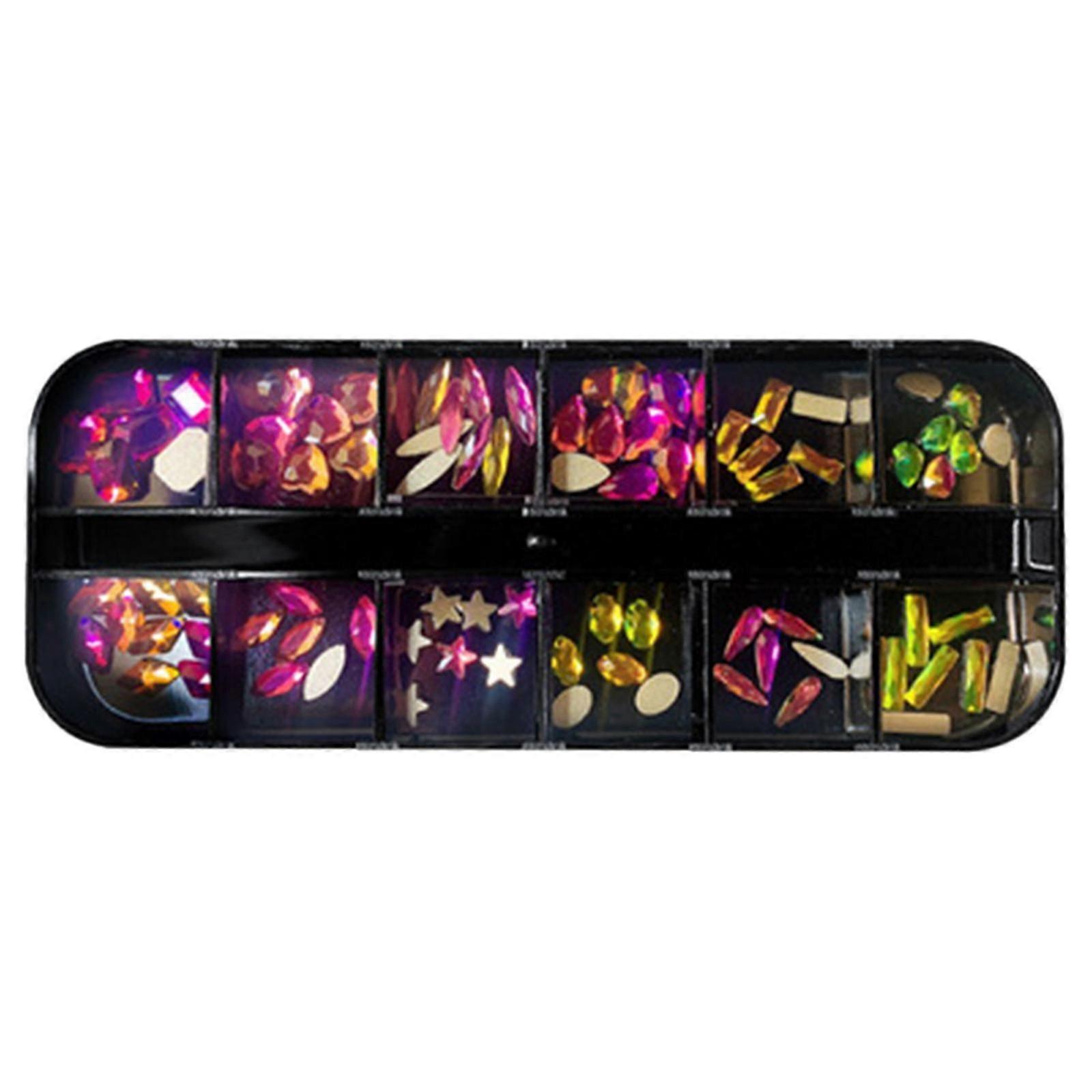 Nail Art Diamond Bijoux 12 Grid Set 01