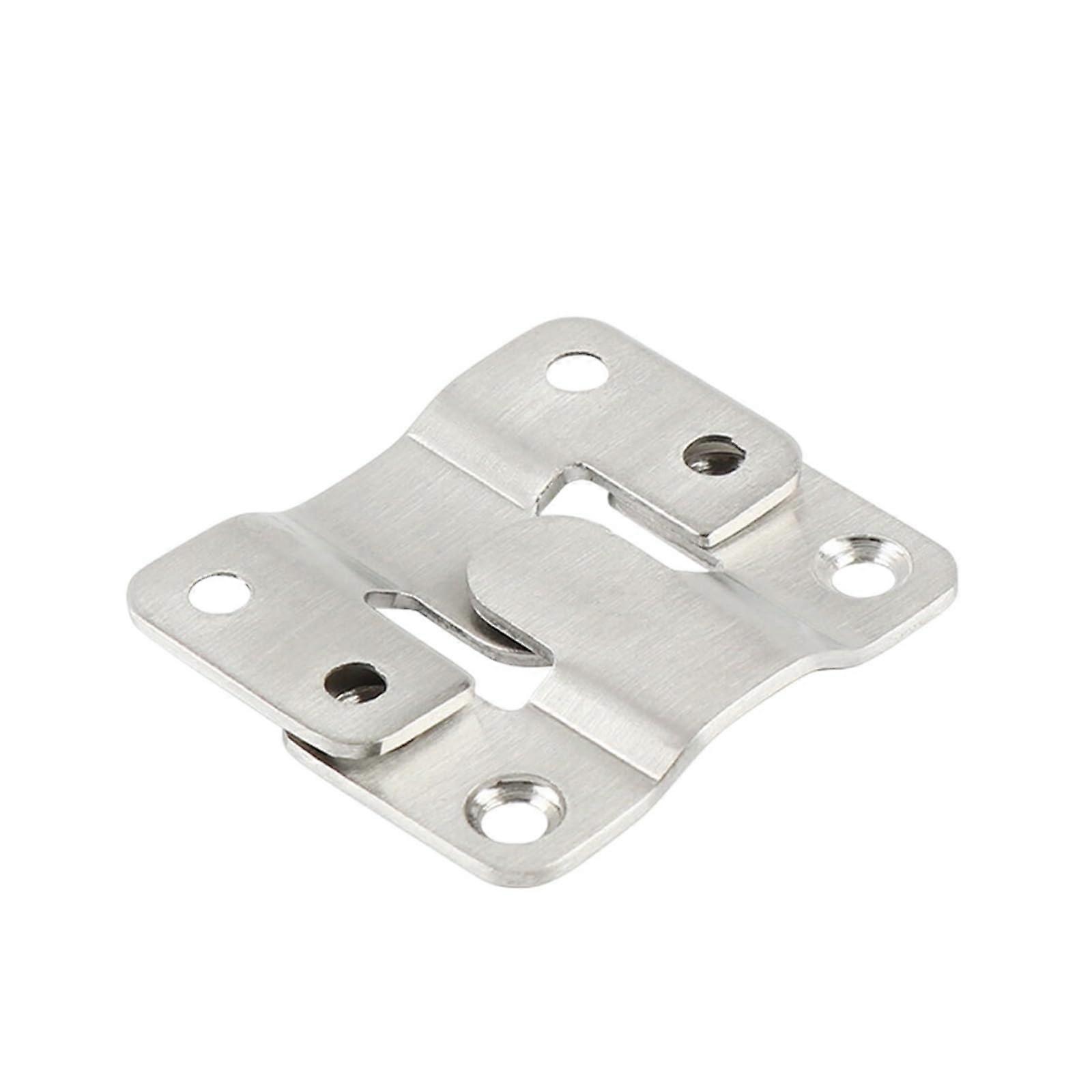 Flush Mount Brackets Set with Interlocking Picture Hanging Hooks for Wall Frames and Furniture Connector Silver
