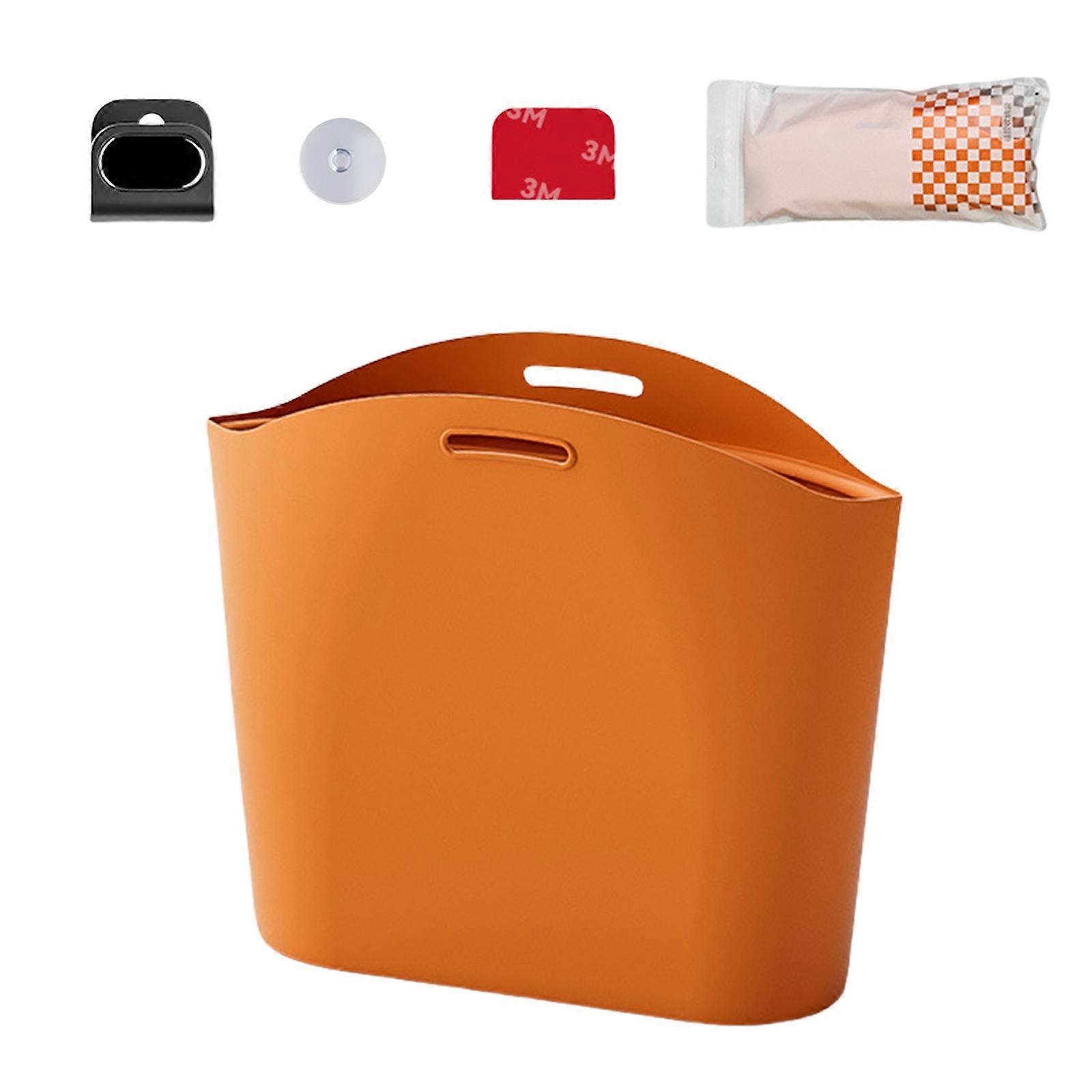 Car Garbage Holder Storage Bag Organizers for Trash & Accessories, Silicone Hanging Foldable Waste Bin, Space Efficient Multicolor