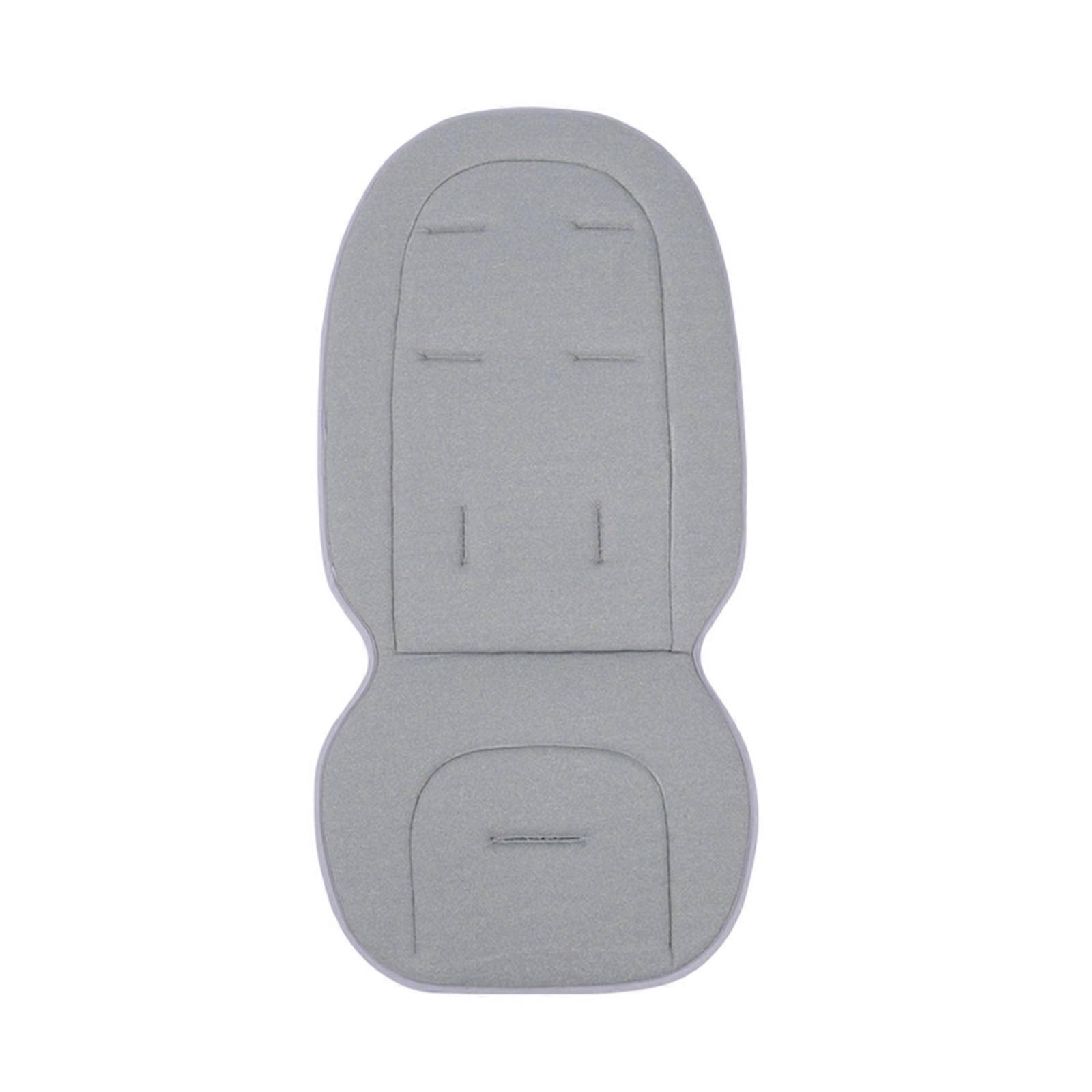 Machine Washable Strollers Seat Pad Soft Cotton Padding Nonslip Base Pram Cart Seat Cushion for Long Outing  Gray