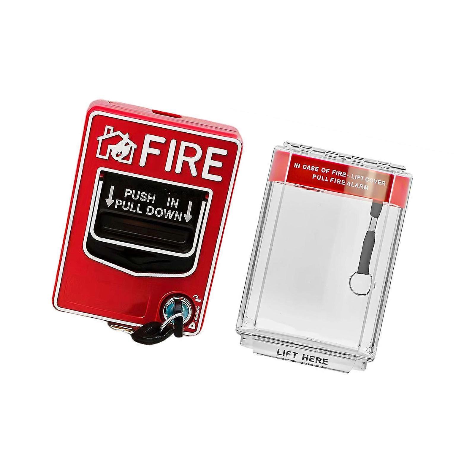 Emergency Fire System Triggers Switches Heat Resistant Industrial Corded Emergency Fire Alarm Station Public Security Multicolor