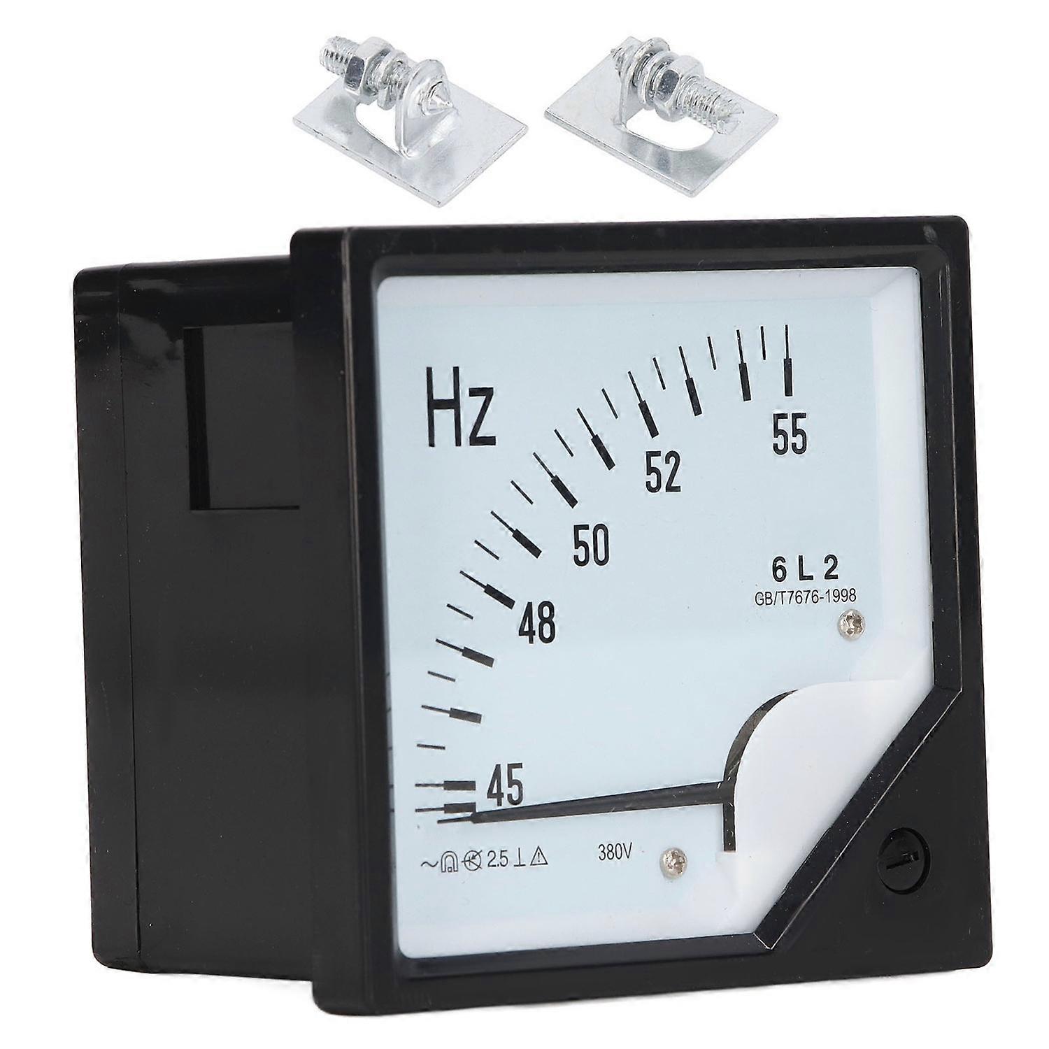 AC 380V Pointer Type Frequency Meter High Accuracy Square Panel Frequency Detector 45‑55Hz
