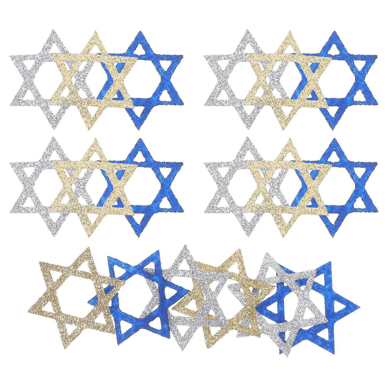 50Pcs Hanukkah Party Decoration Star Shape Table Scatter Hanukkah Party Table Centerpiece