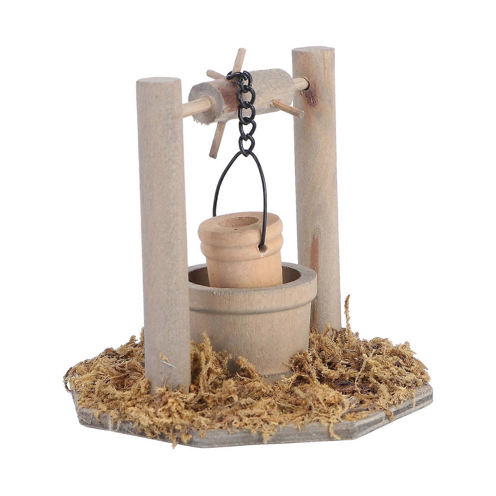 1 pc מיני פיות מים באר מלאכה מיניאטורית DIY מיני גן חיצוני תפאורה