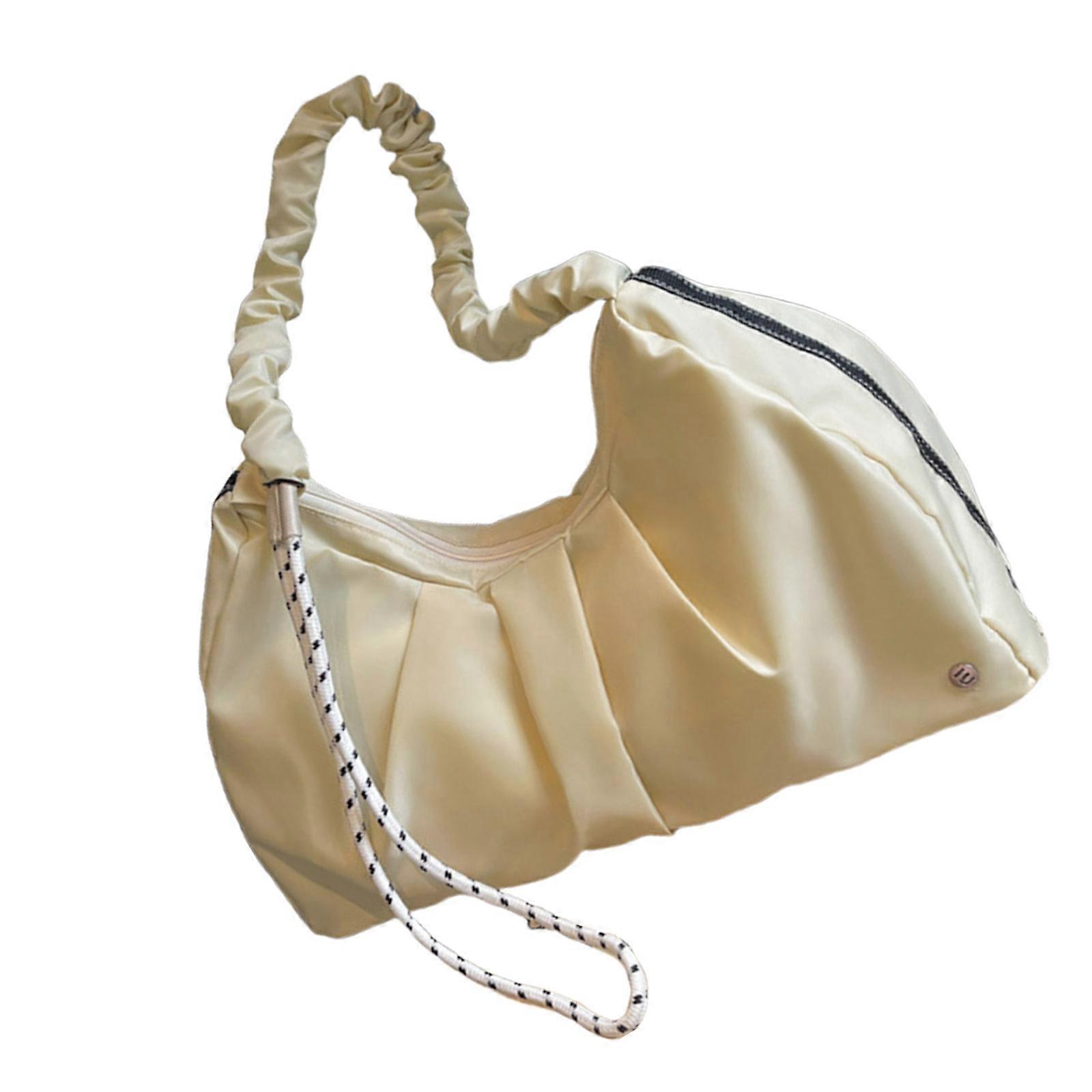 Practical Canvas Handbag Large Capacity Shoulder Bag For Casual and Work Use Daily Essential Storage Organized  Beige