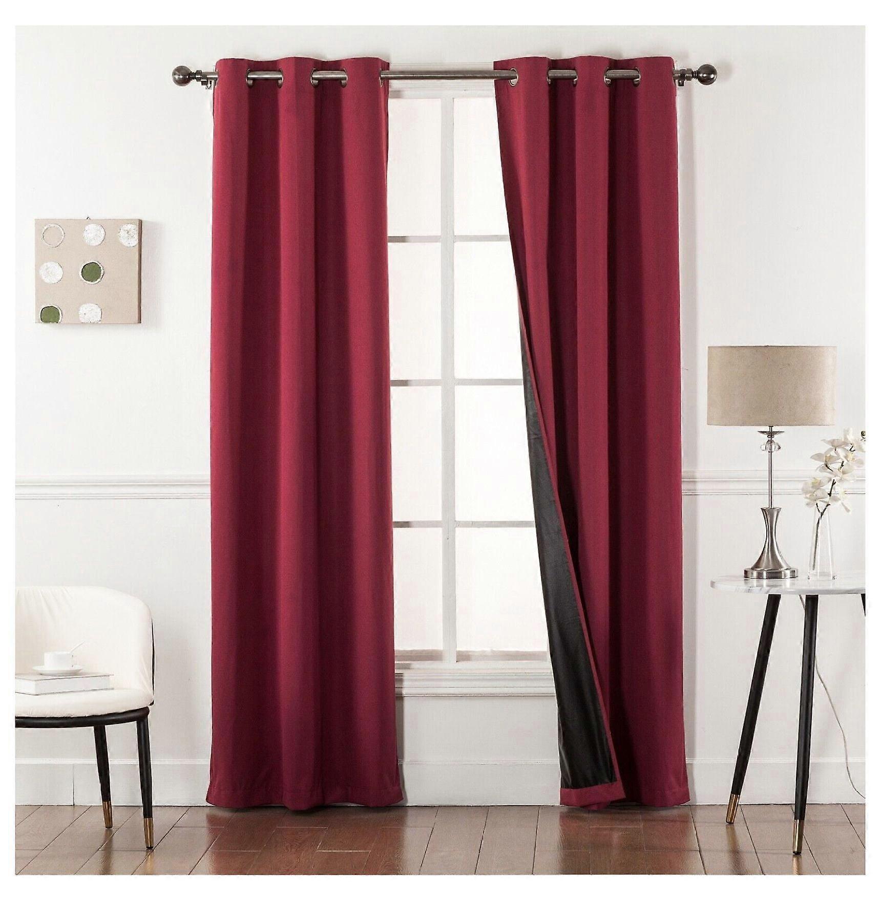 100% Blackout Window Curtains - Black Back & Grommets - 7 COLORS - 4 SIZES!!!