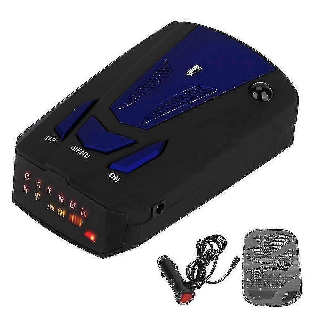 360 Degree V7 Radar Detector for Cars with 16 Band Frequency and Voice Alerts (Blue)