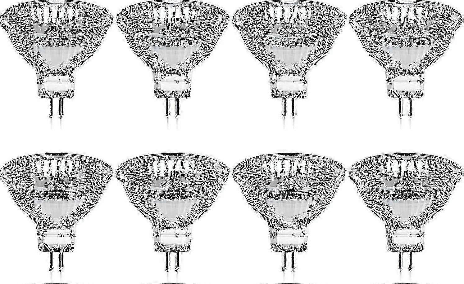 GU5.3 base halogen bulbs for MR16, 35W dimmable 2800K 8 pack