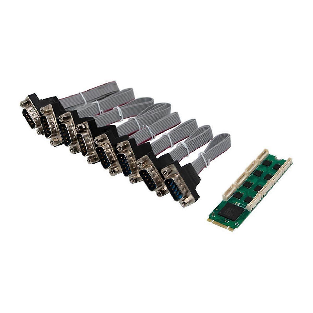 M.2 to 8 Port RS232 Serial Card XR17V358 8S M2 B+M Key to 8 Ports Serial RS232 Expansion Card Riser Card COM Controller