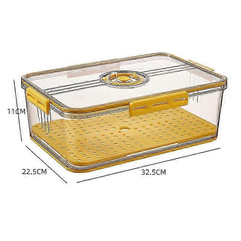 Stackable Sealed Storage Box With Drain Plate For Eggs Fruits Food