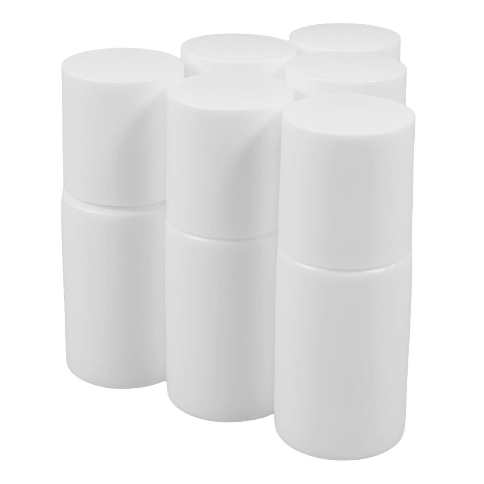 White Plastic Sponge Head Applicator Bottles for Cosmetics 6Pcs Refillable