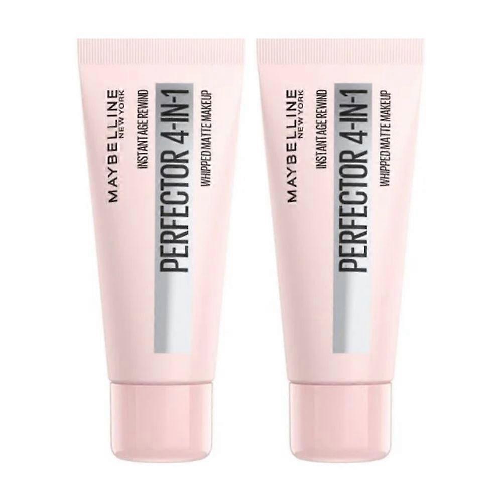 2 x Maybelline Instant Anti Age Perfector 4-in-1 Mattes Make-up - 02 Light Medium