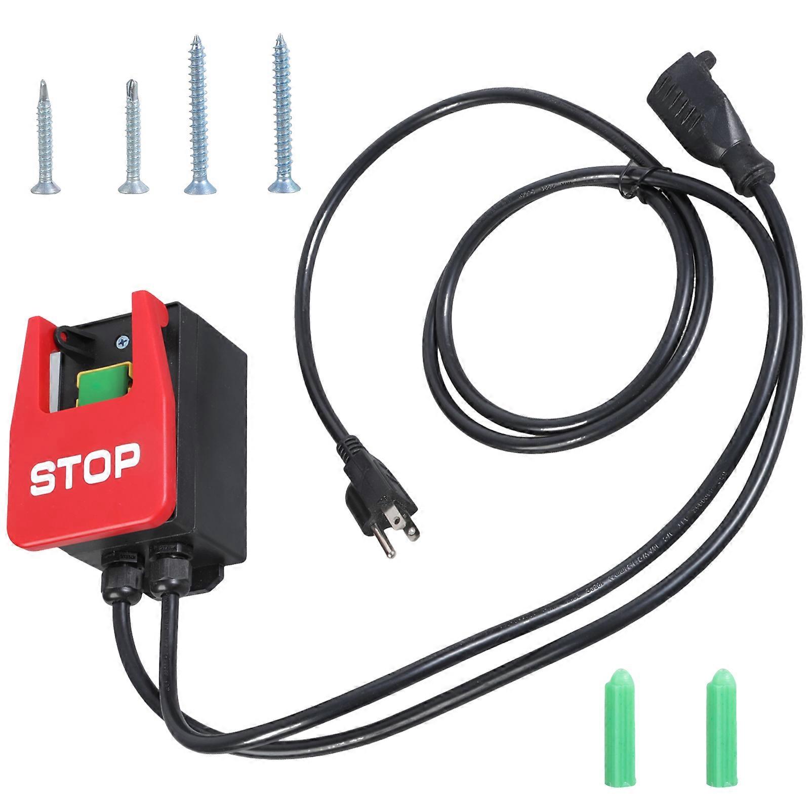 Practical Safety Switches with Large Stop Sign Paddles for Woodworking Equipment and Table 120V Single Phase Multicolor