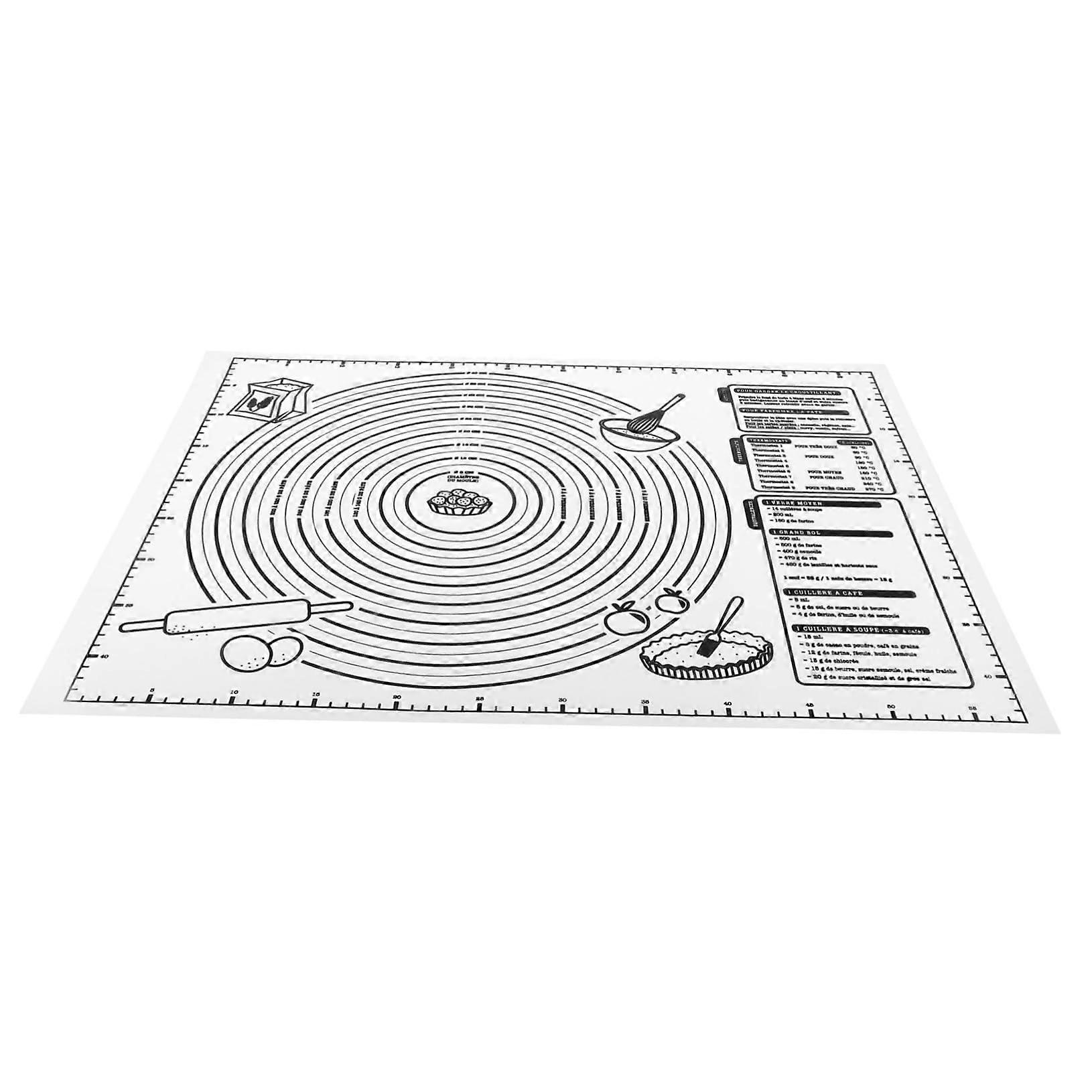 Silicone Baking Mat with Measurements NonStick Thick Pastry Mat for Dough Rolling and Cooking