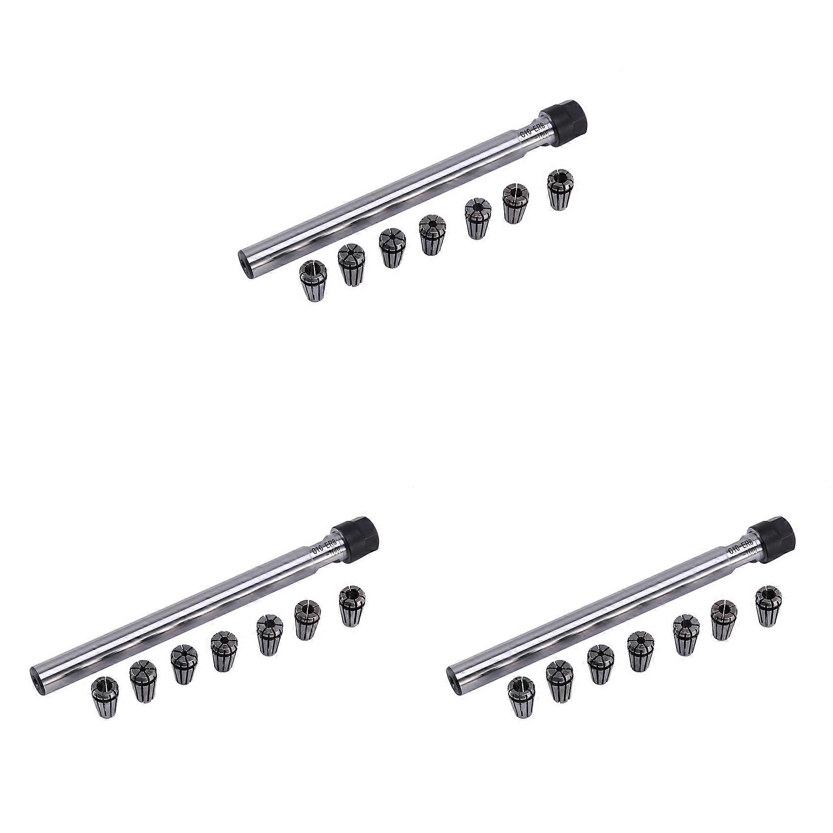 C10 Er8A 100L Collet Chuck Holder + 21Pcs Precision Er8 Spring Collet Set