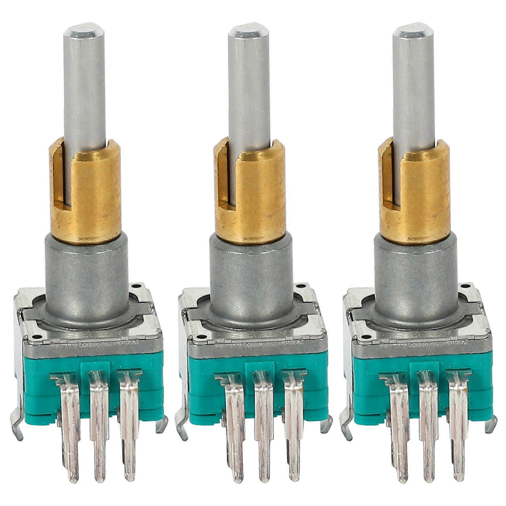 3X EC11EBB24C03 Dual Axis Encoder with Switch 30 Positioning Number 15 Pulse Point Handle 25mm