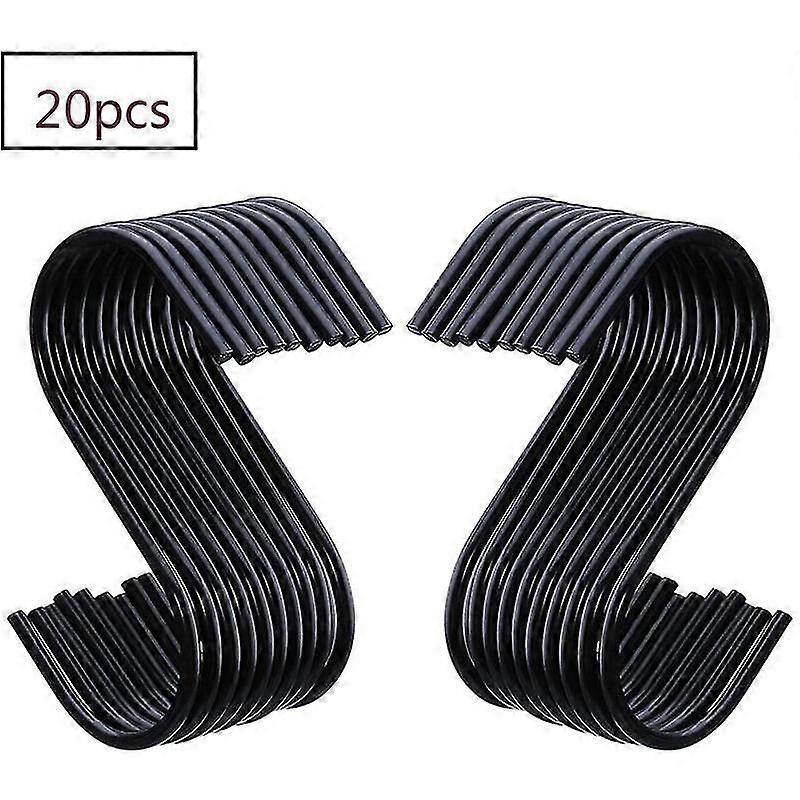 Pack of 20 Black S-Hooks S-Hooks S-Shaped Hooks S-Hooks S-Hooks Pot Hooks