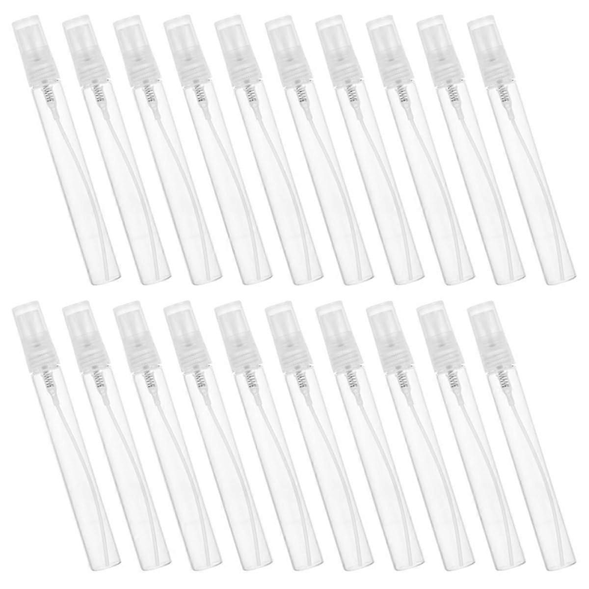 25Pcs Travel Perfume Spray Bottles Leakproof Refillable Mini Glass Atomizer for Airplane and Gym