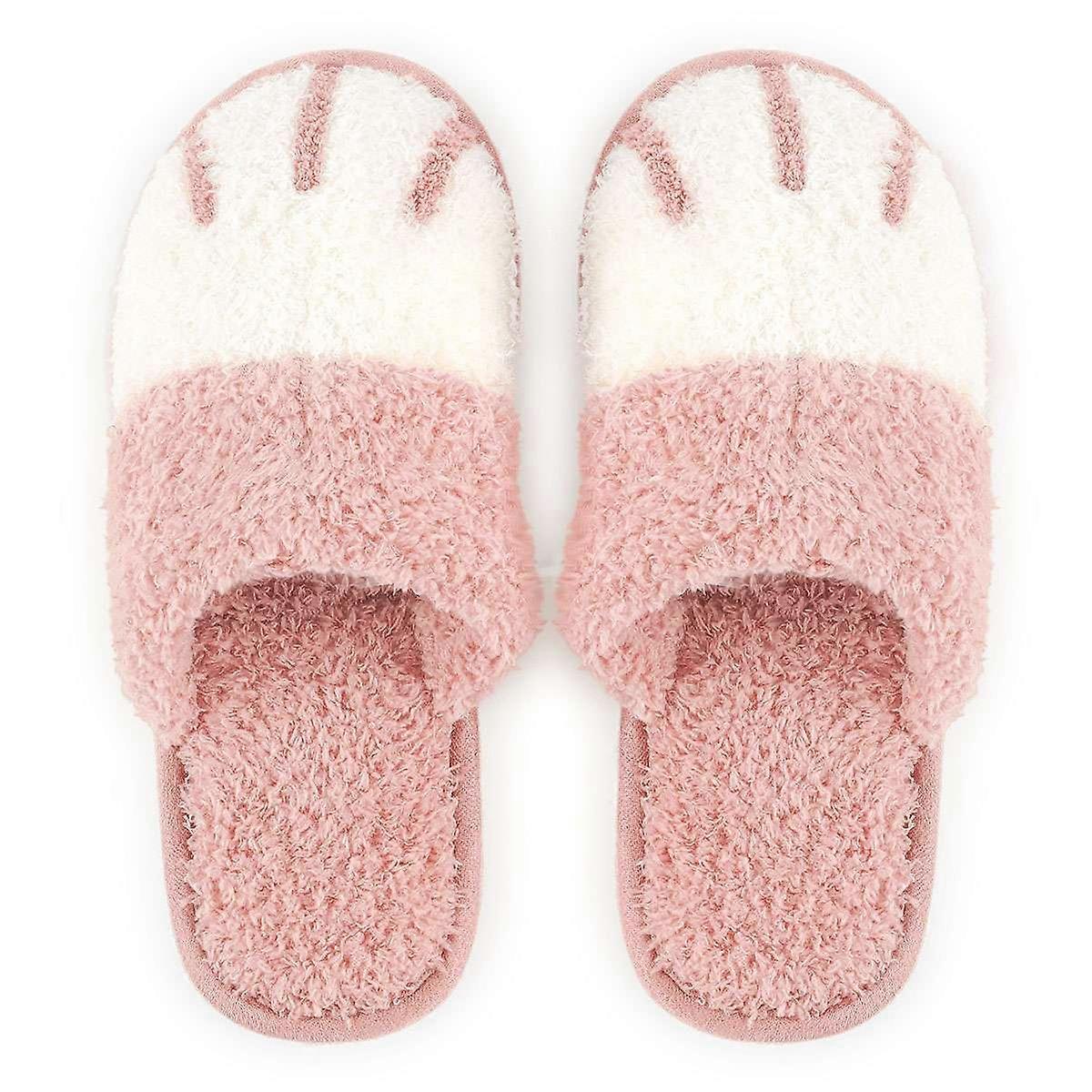 Women's & Men's Slippers Fuzzy Slip On House Slippers Memory Foam Slippers Warm