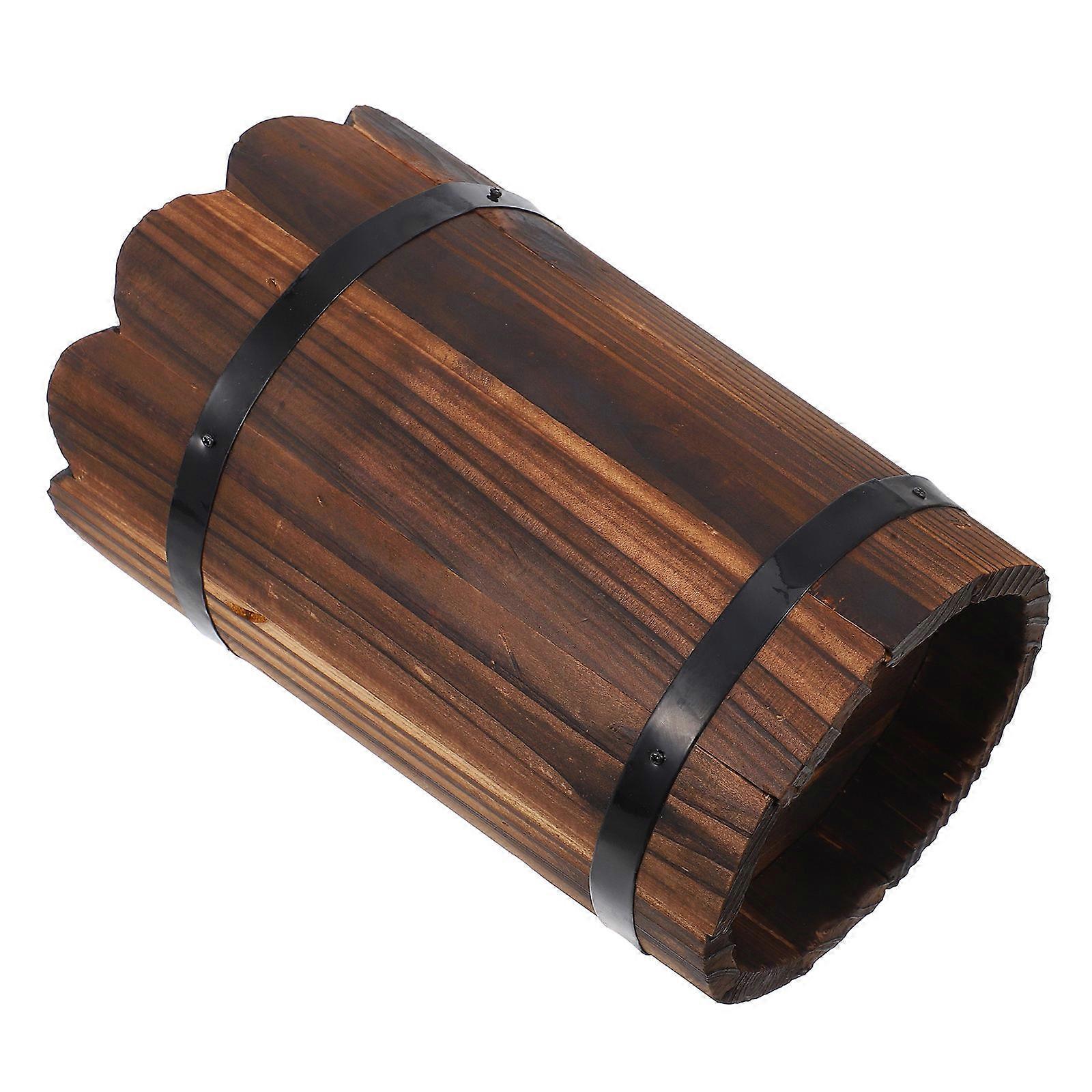 Creative Wooden Whiskey Barrel Planter for Use Coffee