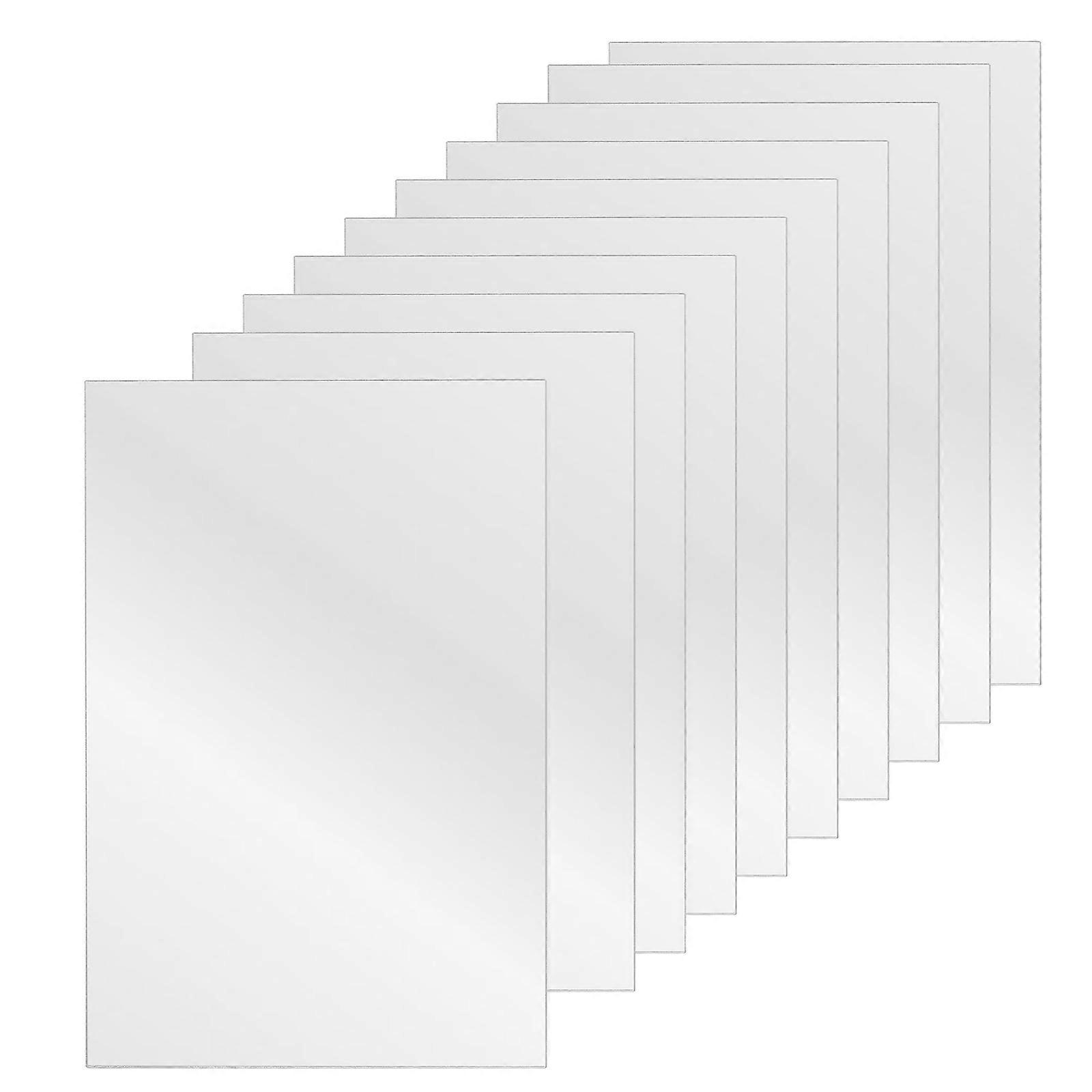 Decorative Frameless Acrylic Mirror Tiles for Wall Use 10Pcs Self Adhesive