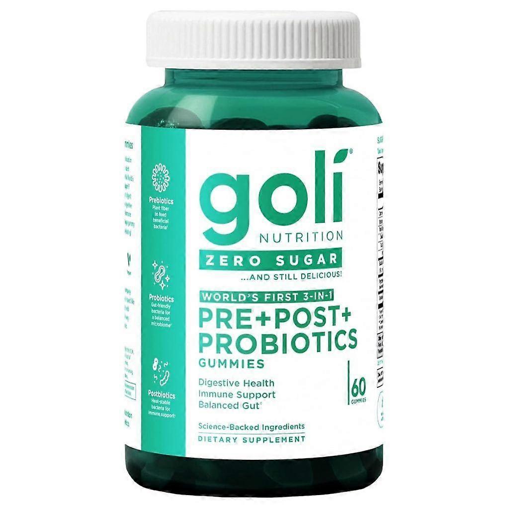 Goli Nutrition Zero Sugar Pre+Post+Probiotics Gummies 60