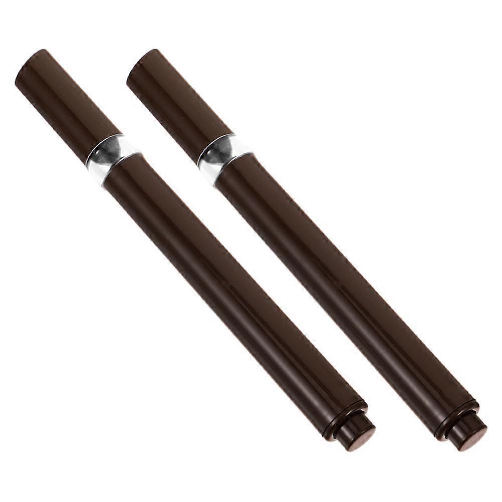 Lip Gloss Applicator Pen for Teeth Whitening Use 2Pcs Coffee Colored Containers