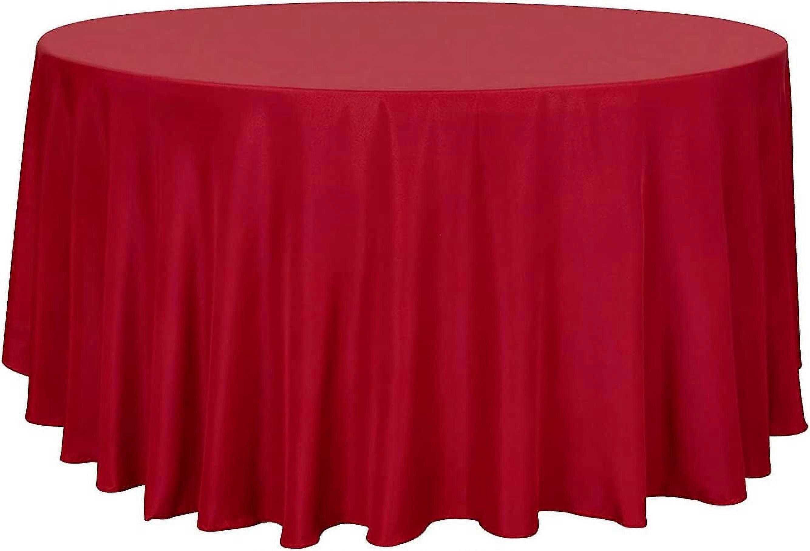 Toalha de mesa redonda preta de 90 polegadas, resistente a manchas e rugas - capa de mesa de poliéster lavável para mesa de jantar, buffets e camping.