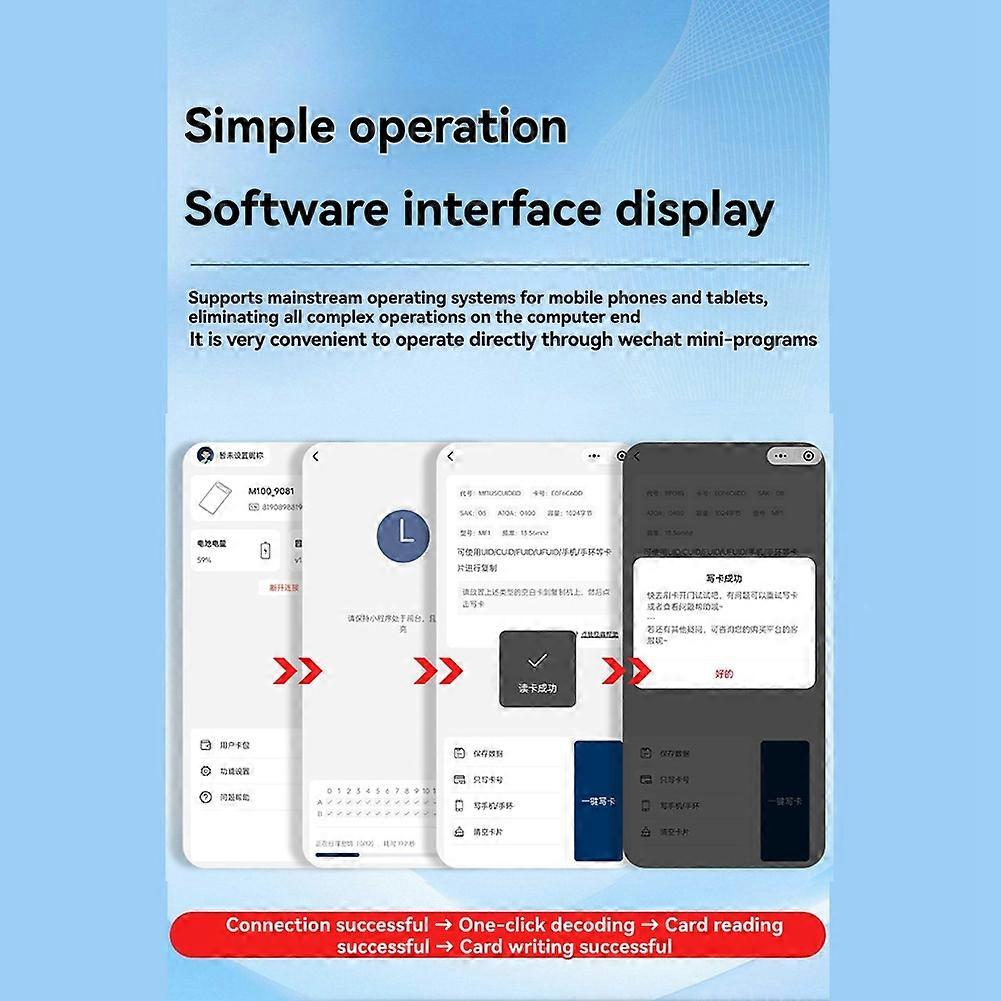 NFC PRO Card Reader Writer Bluetooth IC ID RFID Duplicator Elevator Encryption Card Reader Support Android IOS HarmonyOS