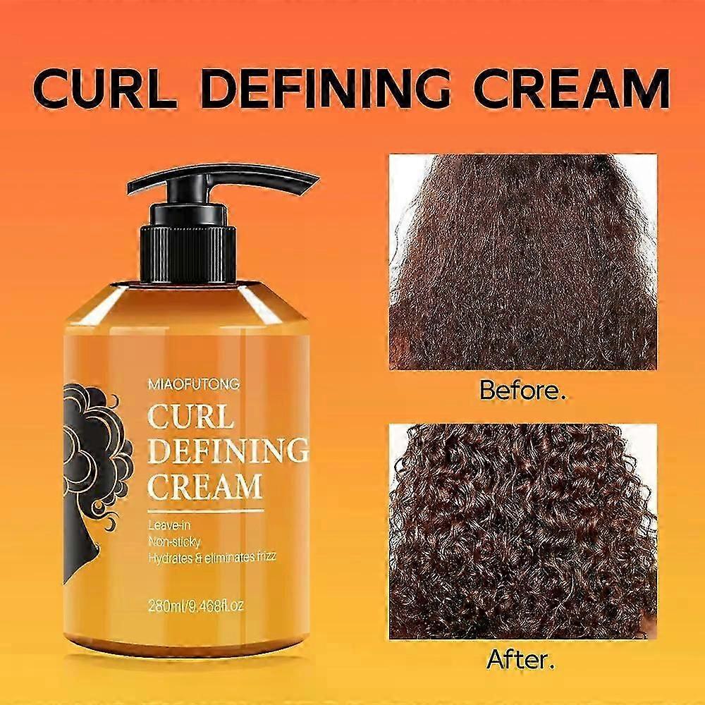 Curl Defining Cream,Professional Curl Cream,Defining Curl Cream for Curly and Wavy Hair,Curl Cream For Fine or Thick Hair